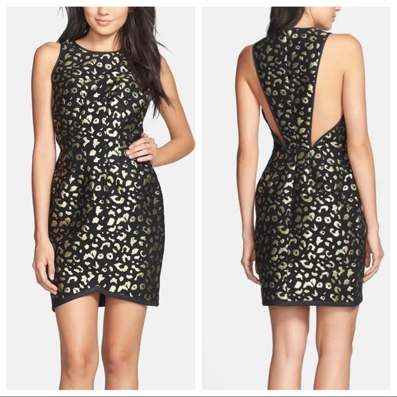 Keepsake The Label Metallic Leopard Mini Dress - Picture 1 of 8